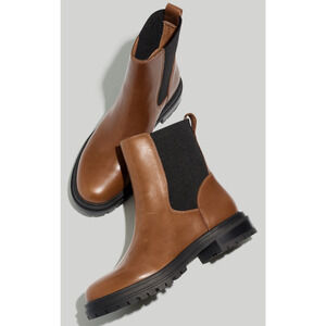 MADEWELL The Bradley Chelsea Women's Lugsole Boot Stable Brown SIZE 10 M